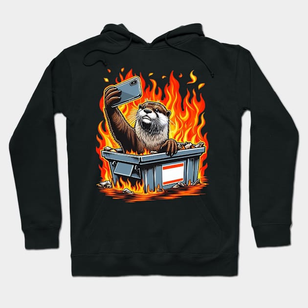 Otter Fire Hoodie by Jason's Finery